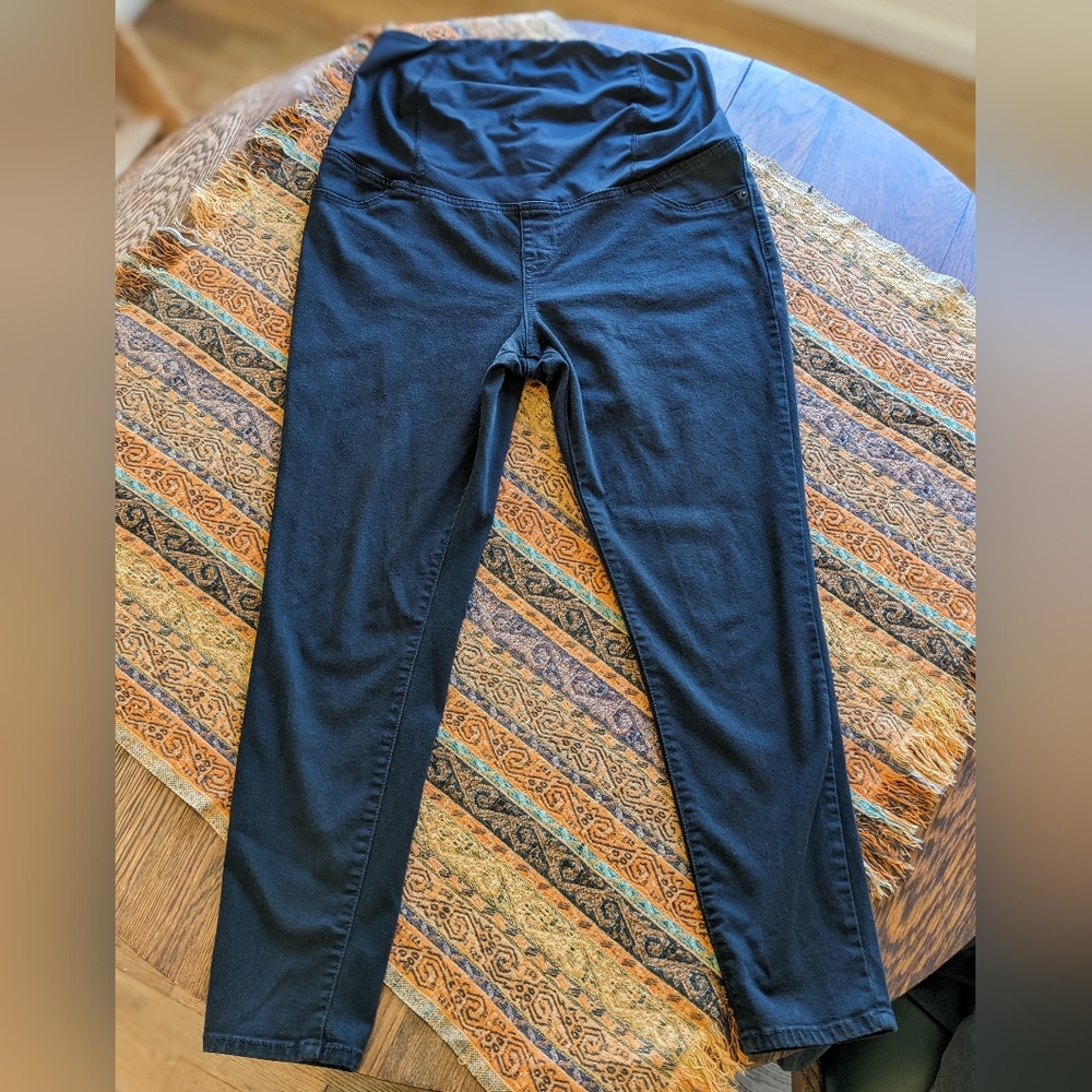 Isabel Maternity over belly crossover panel skinny jeans